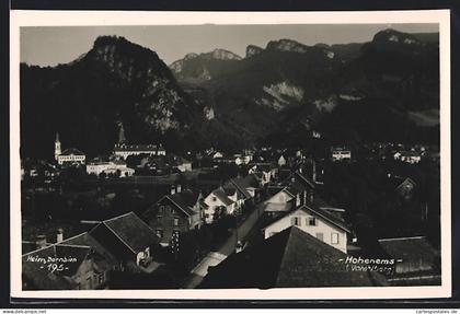 AK Hohenems, Gesamtansicht aus der Vogelschau