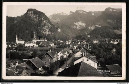 AK Hohenems, Ortsansicht aus der Vogelschau