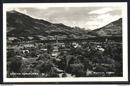 AK Nenzing /Vorarlberg, Teilansicht des Ortes mit Gebirgspanorama