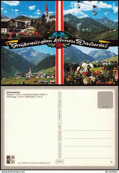 Kleinwalsertal-Mittelberg/Vorarlberg Kleinwalsertal (Mehrbildkarte) 1980
