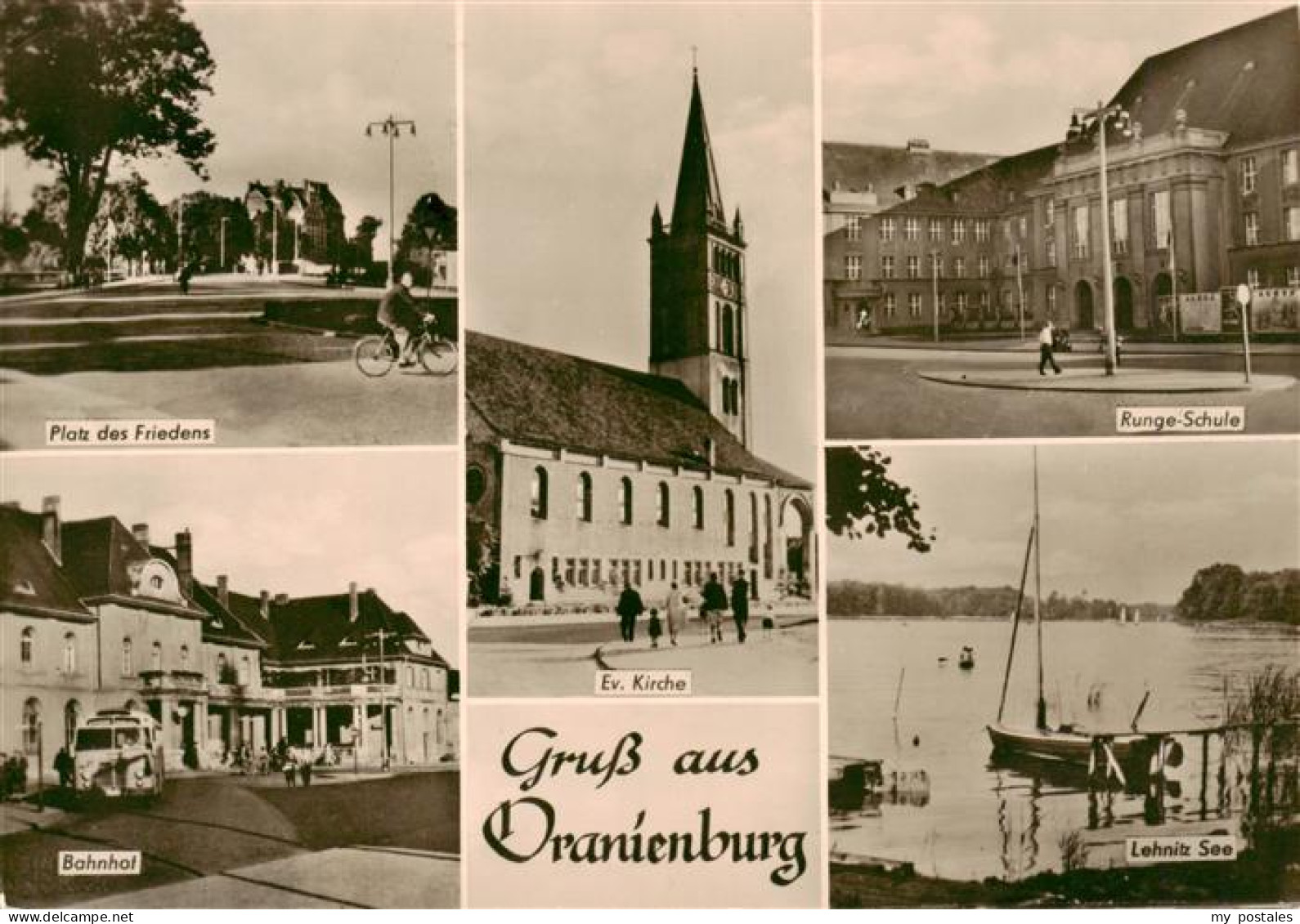 Oranienburg Platz des Friedens Runge Schule Bahnhof Lehnitz See
