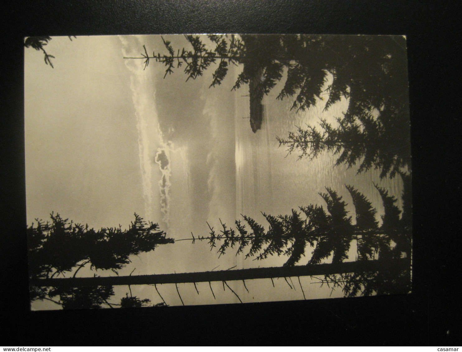 ORAVSKA PRIEHRADA Orava reservoir lake river 1960 cancel postcard SLOVAKIA