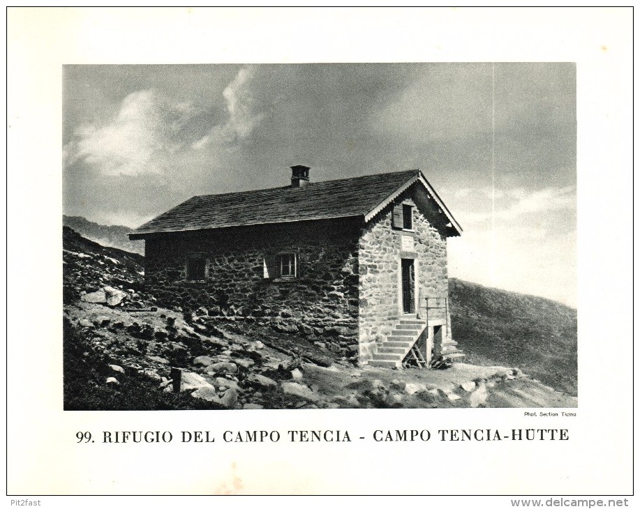 original Ansicht von 1927 , Campo Tencia - Hütte , Fusio , Dalpe , Rodi-Fiesso ,ca. 20x13 , Berghütte !!!