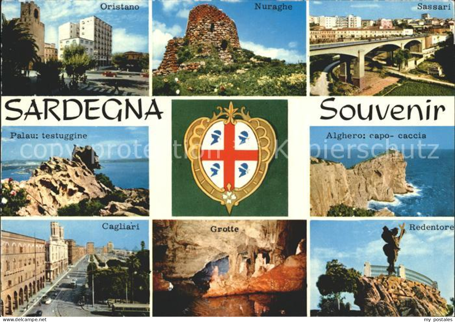 Oristano Palau Cagliari Grotte Redentore Alghero capo caccia Sassari Nuraghe