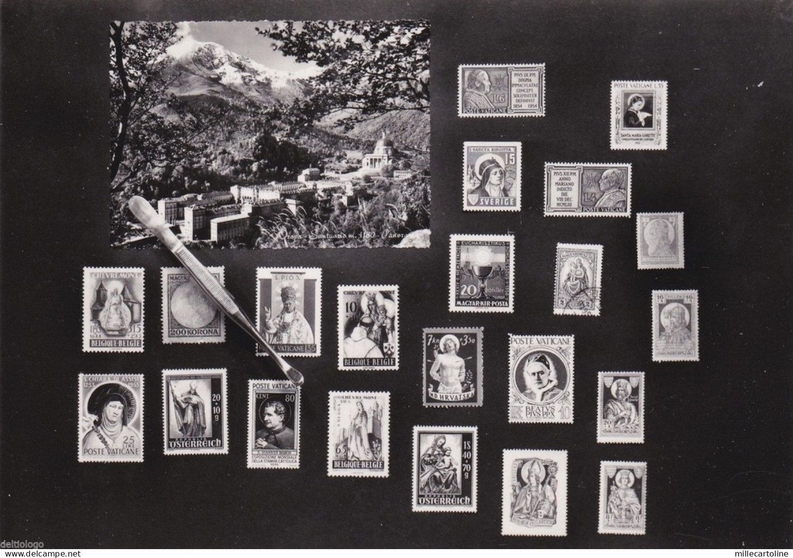 # OROPA: MOSTRA PROPAGANDA FILATELICA- IMMAGINI FRANCOBOLLI VARI