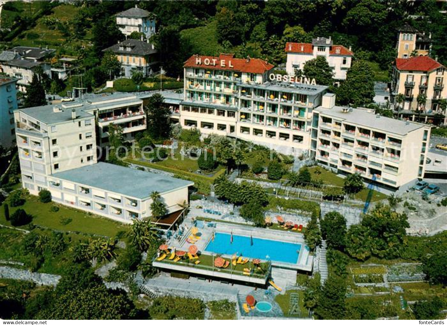 Orselina TI Hotel Orselina Fliegeraufnahme