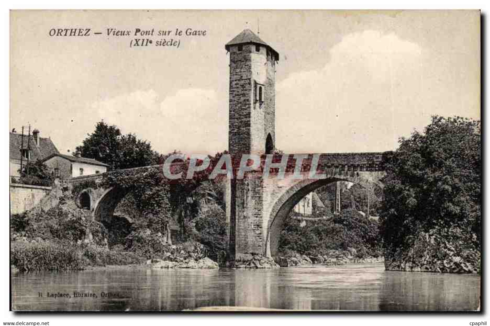 Orthez CPA Vieux pont sur le Gave