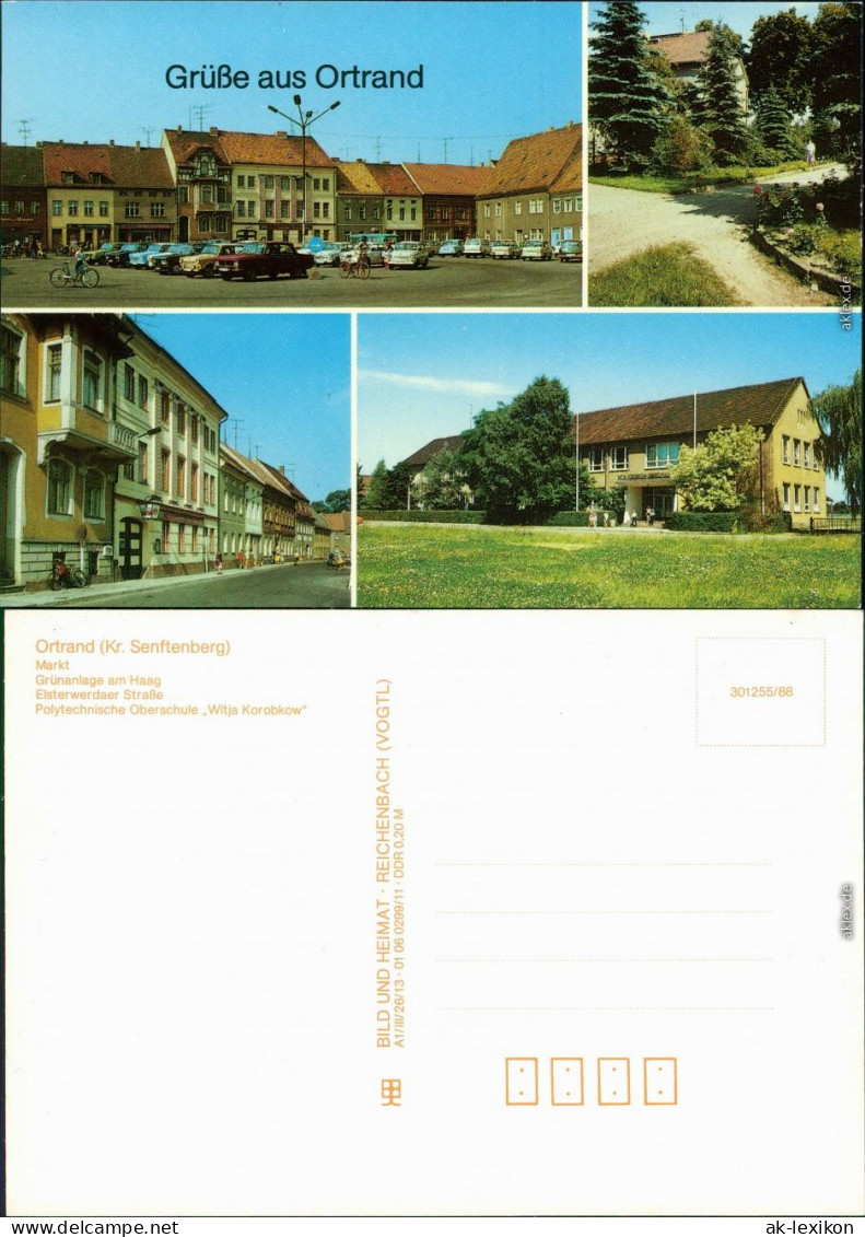 Ortrand Markt, Grünanlage am Haag, Elsterwerdaer Straße, Oberschule 1988