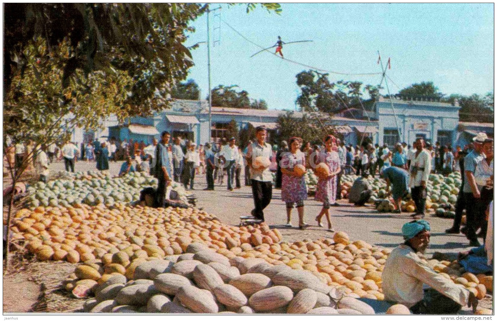 Osh Bazaar - melon - Bishkek - 1974 - Kyrgyzstan USSR - unused