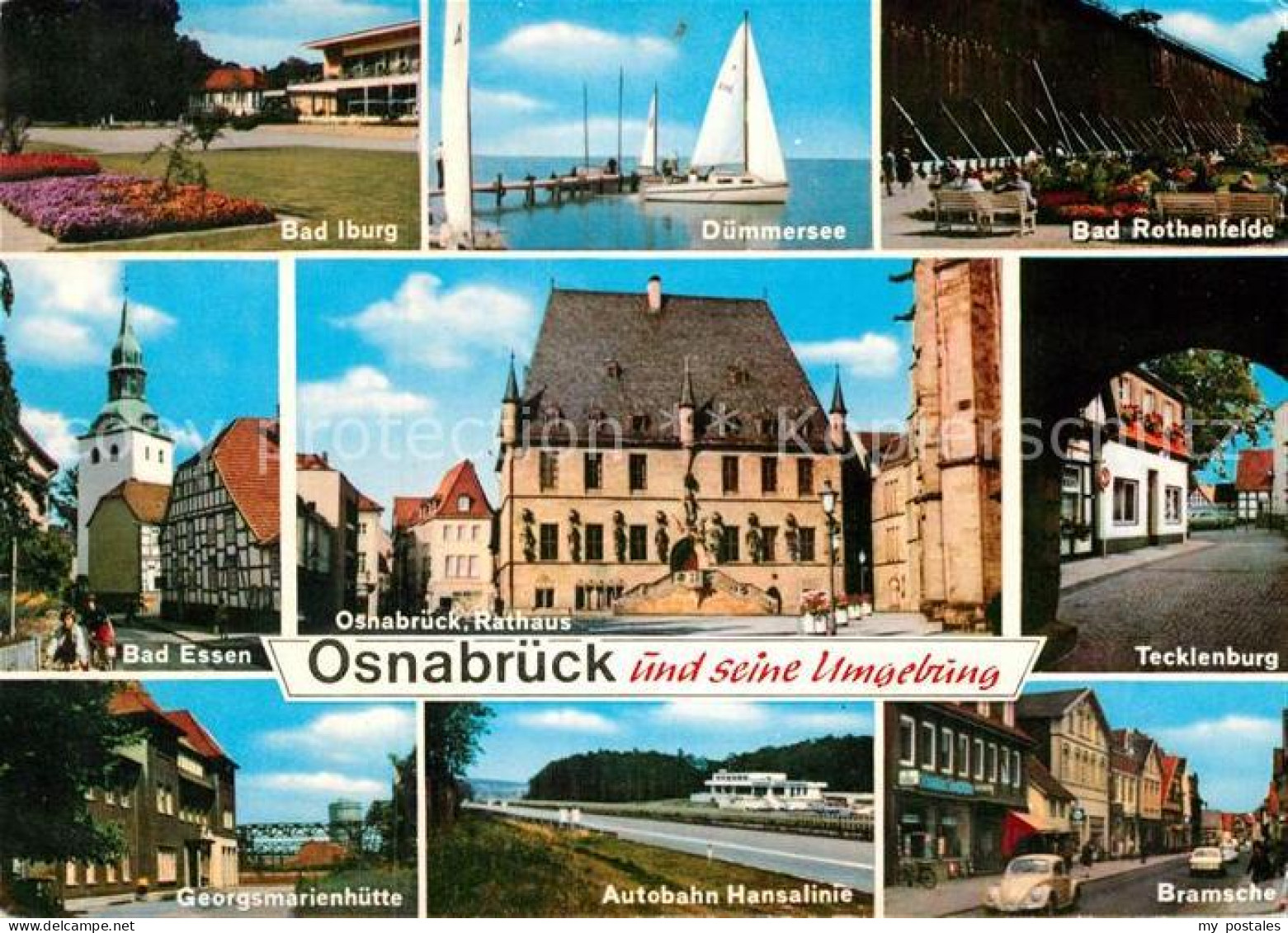 OSNABRueCK  CITY mit Bad Iburg Duemmersee Bad Rothenfelde Bad Essen Rathaus Teck