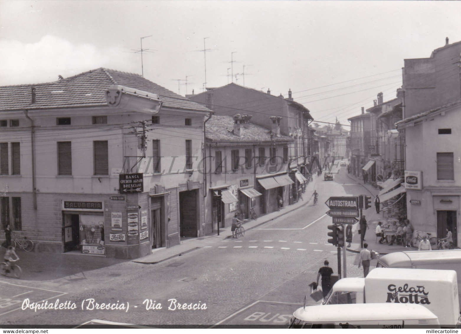 OSPITALETTO - Brescia, Via Brescia, Gelati Motta, Cartolina