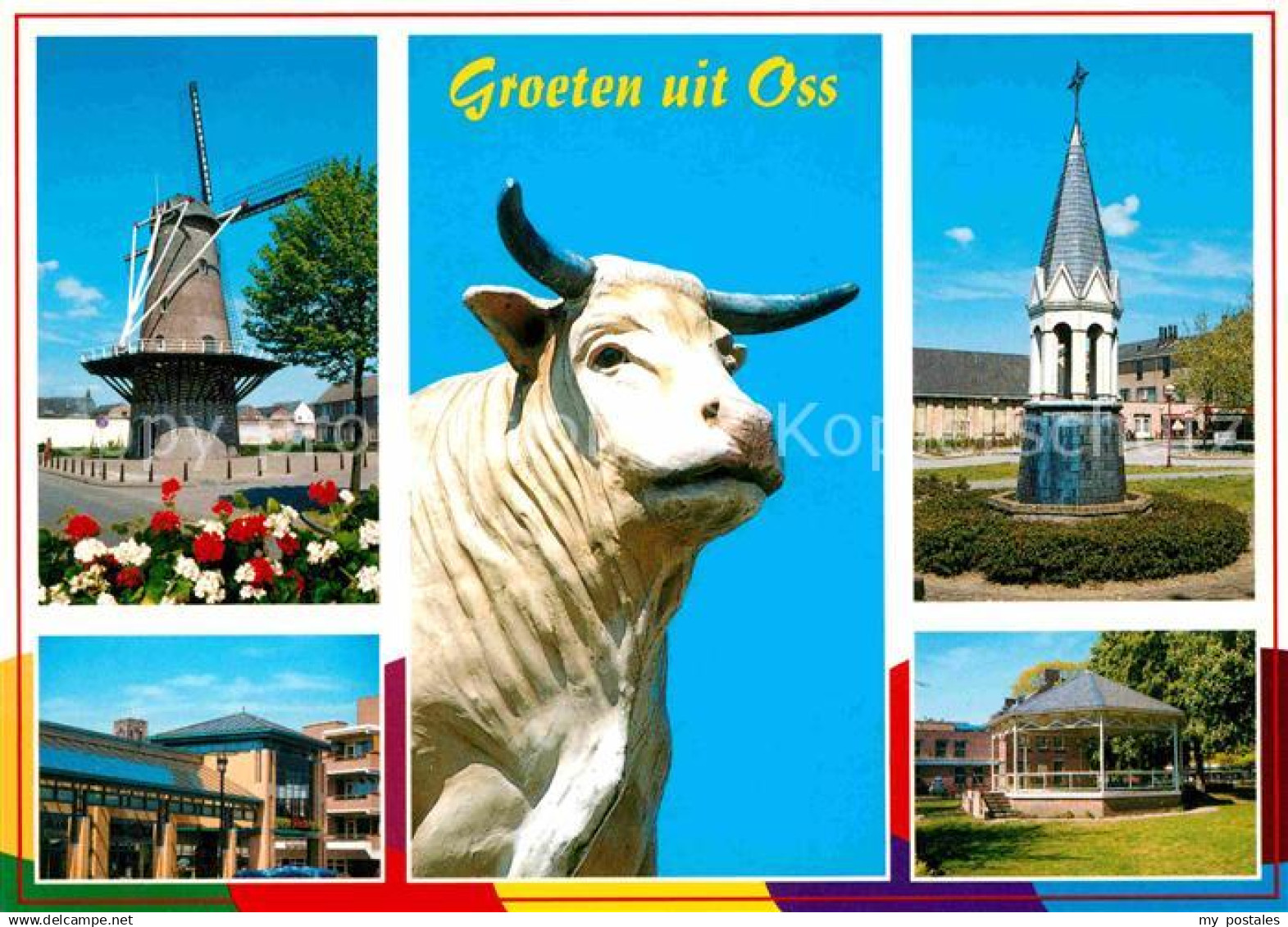 Oss Windmuehle Denkmal Pavillon Ochse Statue