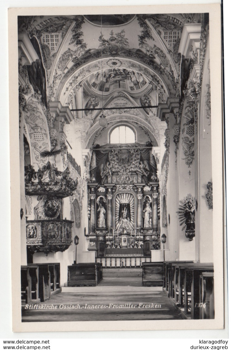 Ossiach Abbey old postcard unused b181001