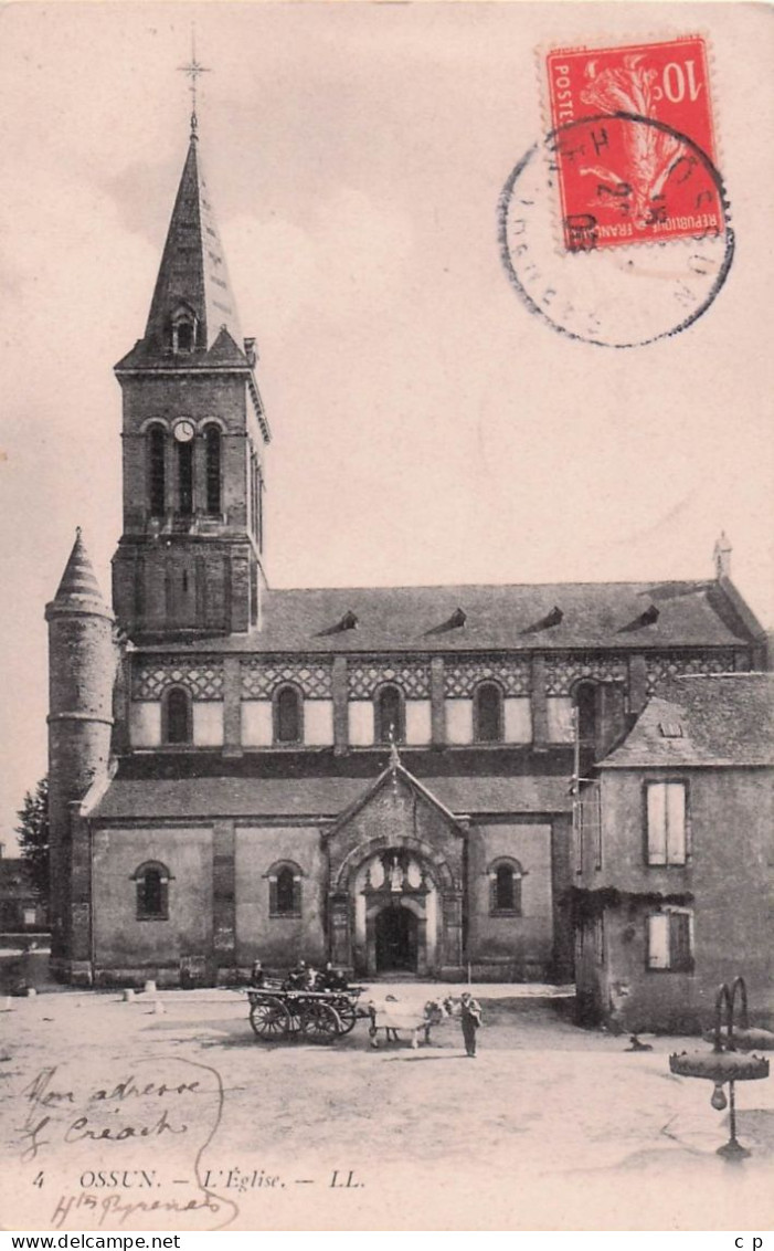 Ossun - L'Eglise - Bel Attelage - Agriculture - CPA °J