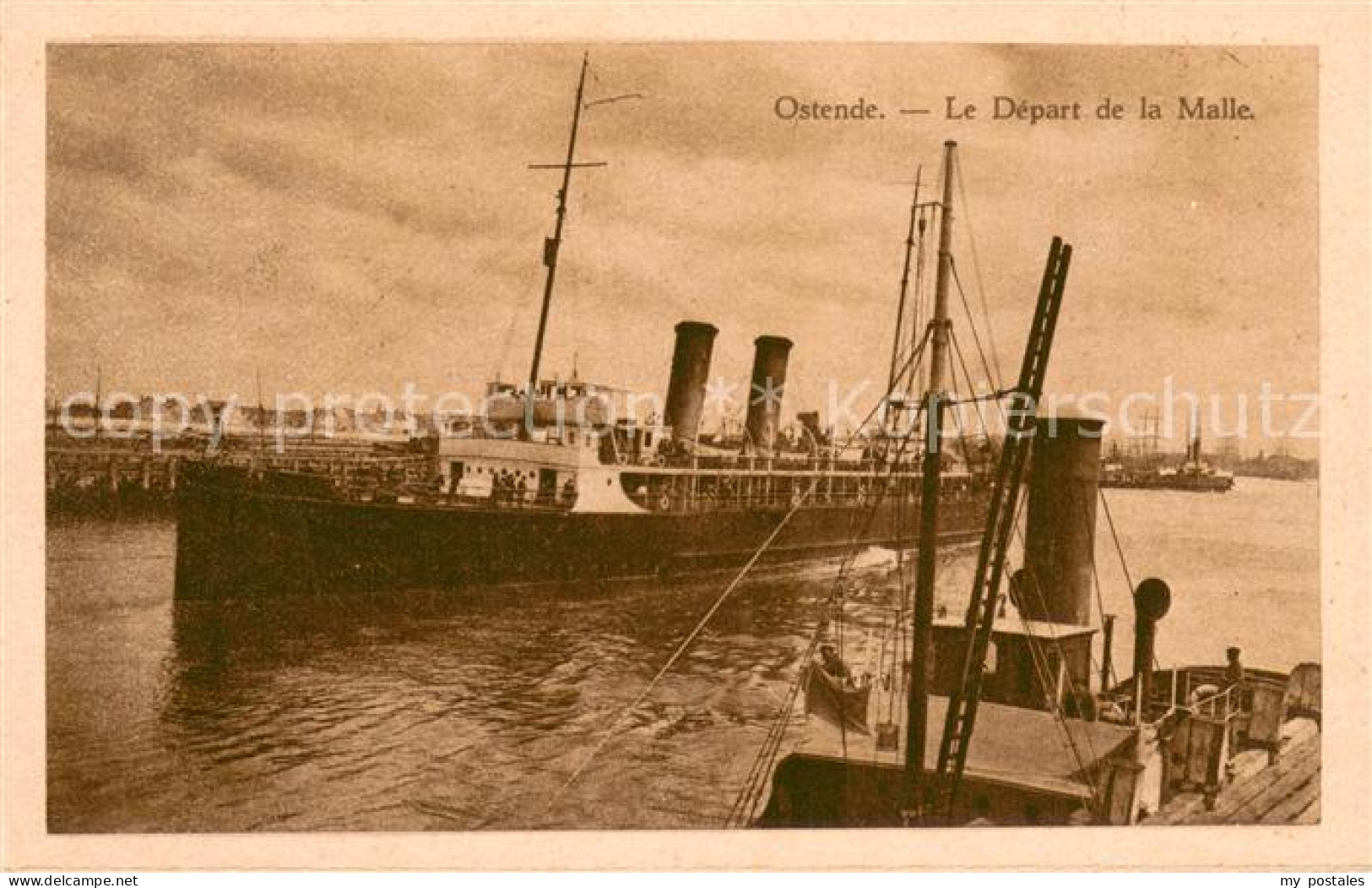 Ostende Oostende Le Depart de la Malle