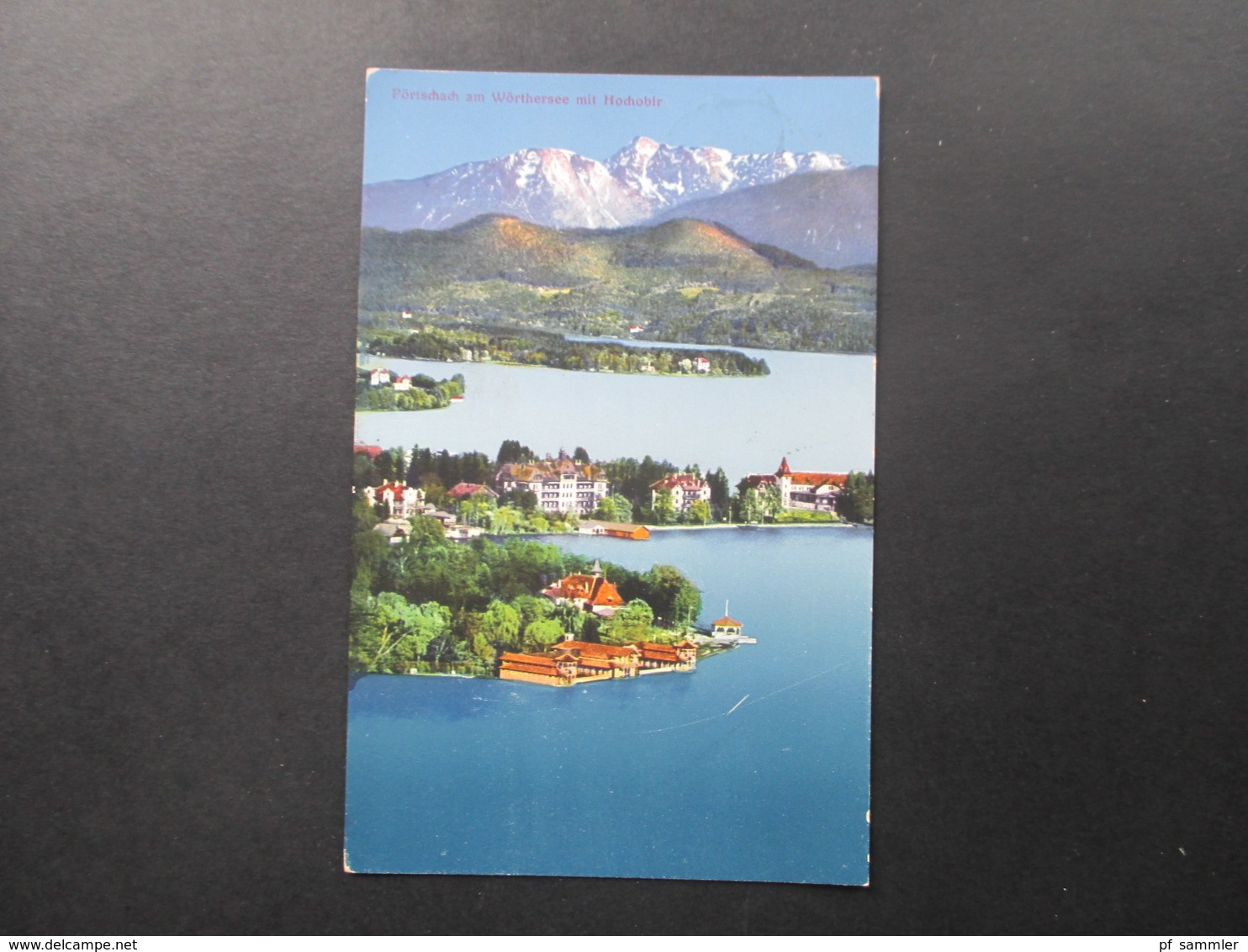 Österreich AK 1912 Pörtschach am Wörthersee mit Hochobir. Kunstverlag S. Frank