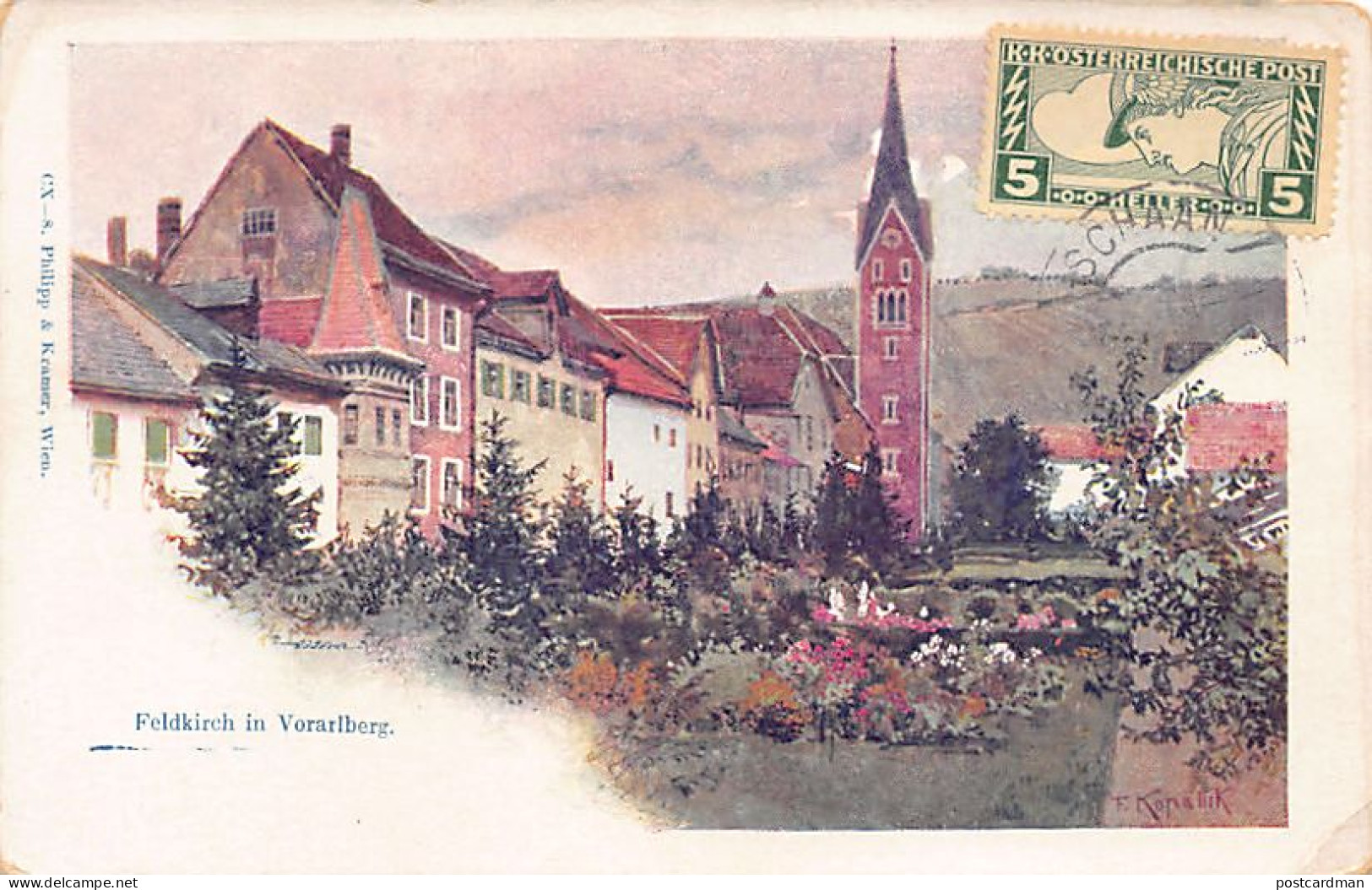 Österreich - FELDKIRCH - Künstlerpostkarte