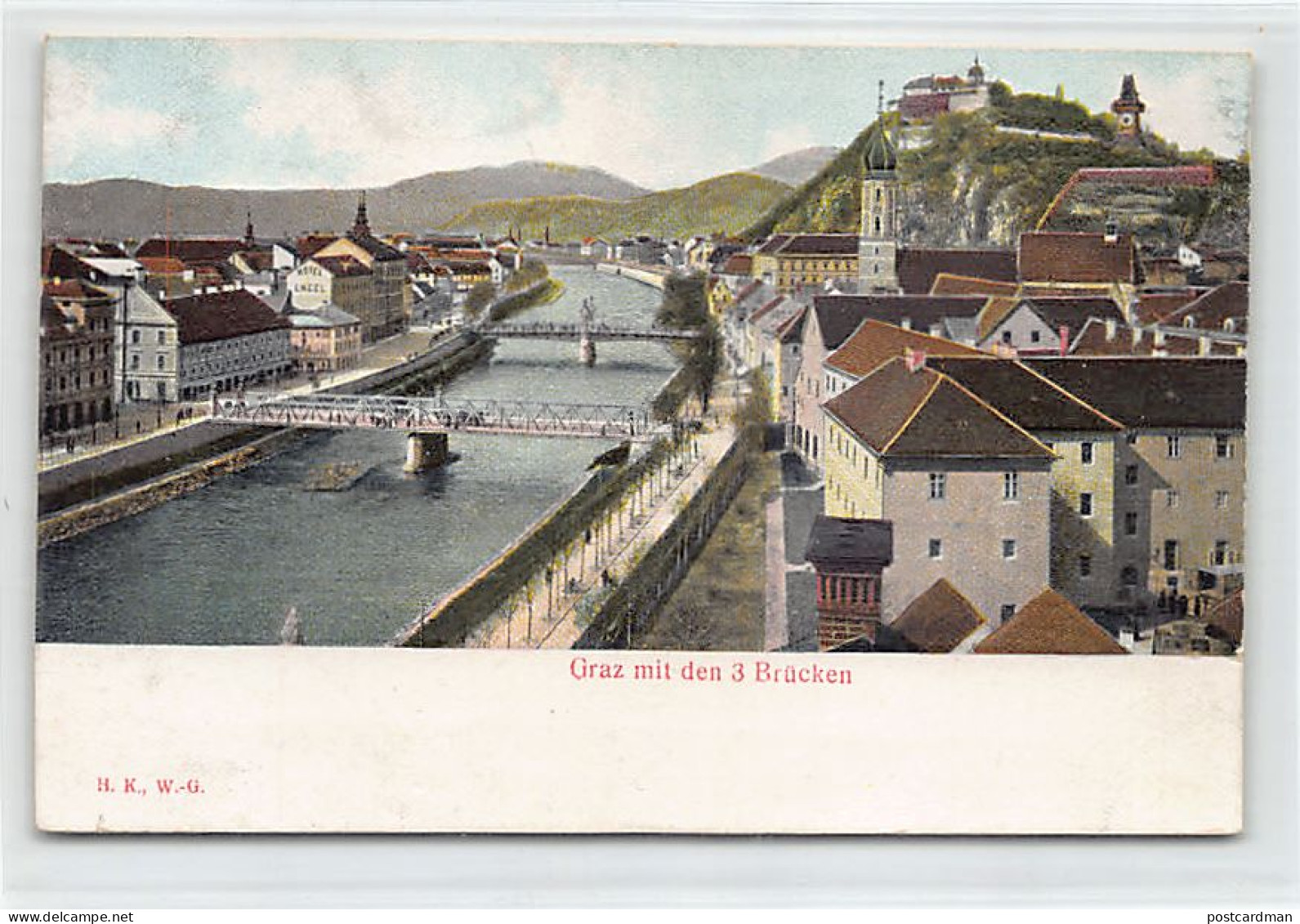 Österreich - Graz (ST) Geprägte Karte - die 3 Brücken