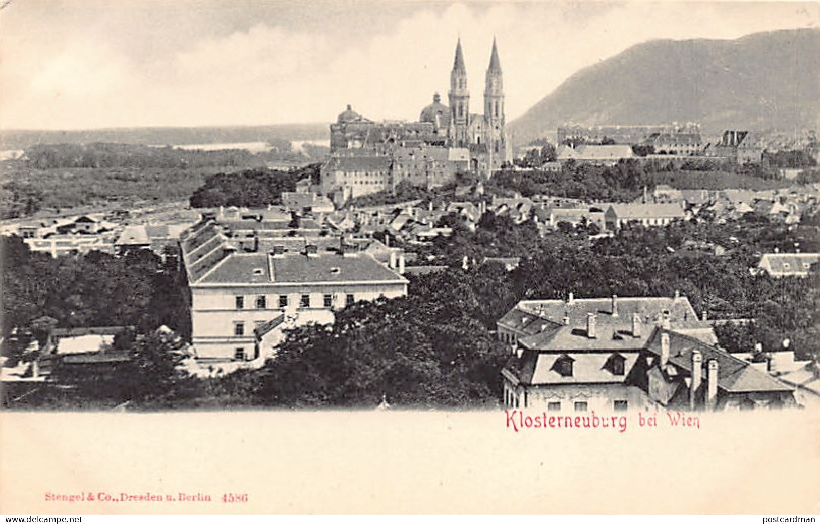 Österreich - KLOSTERNEUBURG bei Wien (NÖ) Totalansicht - Verlag Stengel & Co. 4586