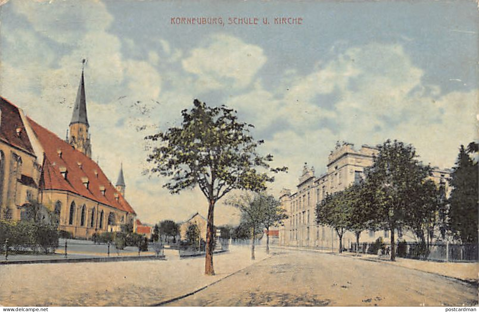 Österreich - KORNEUBURG - Schule u. Kirche