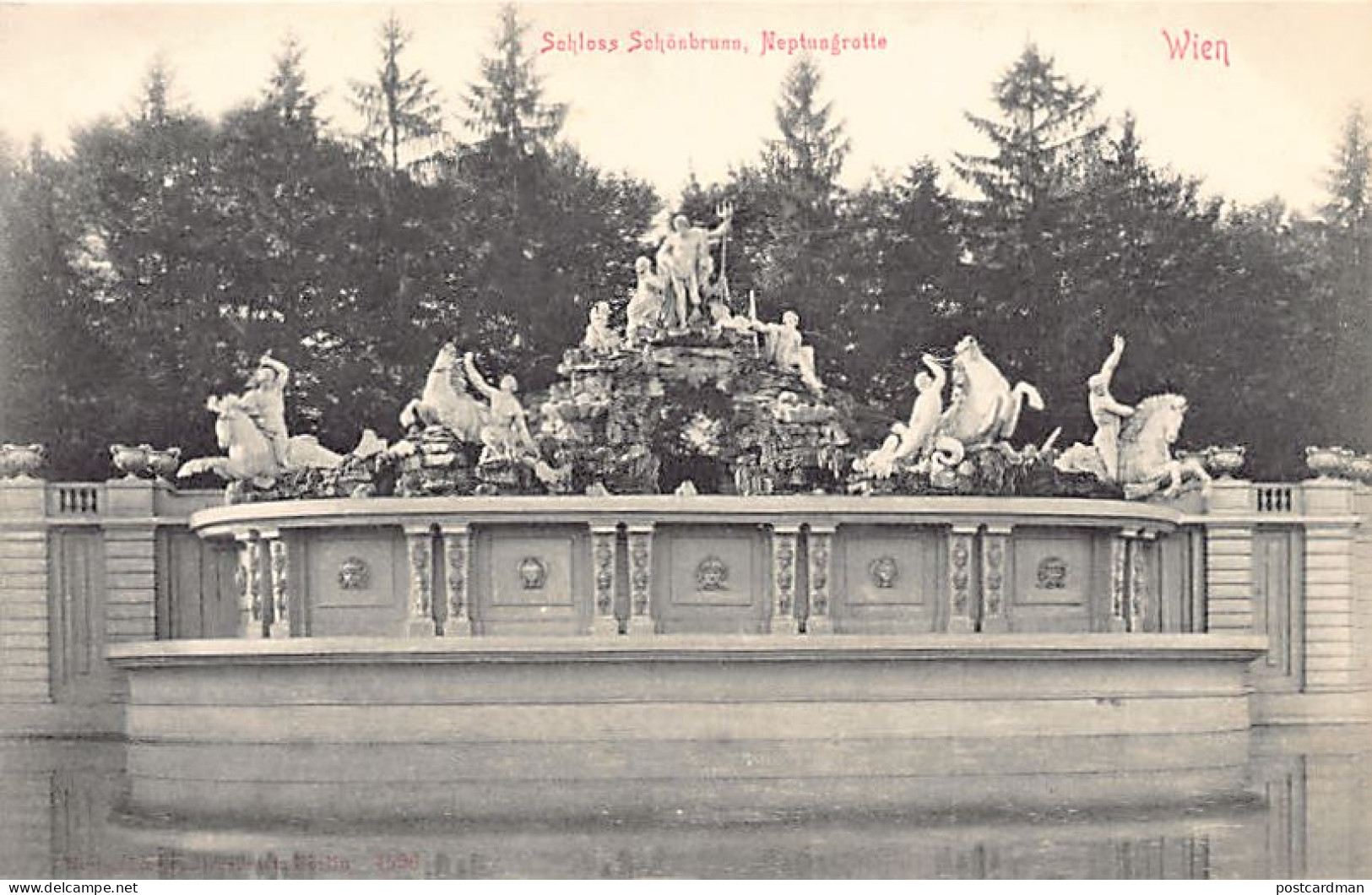 Österreich - WIEN - Schloss Schönbrunn, Neptungrotte - Verlag Stengel & Co. 4596