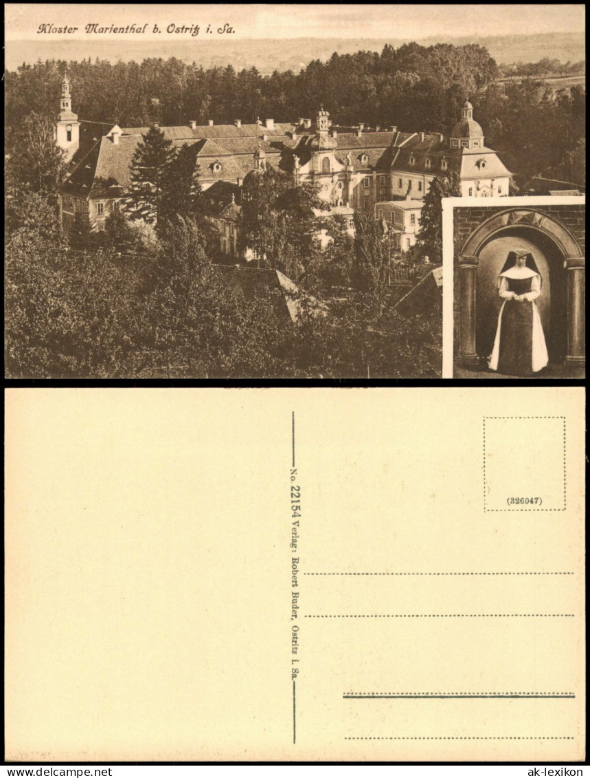 Ostritz (Oberlausitz) Wostrowc 2 Bild Kloster St. Marienthal Nonne 1923