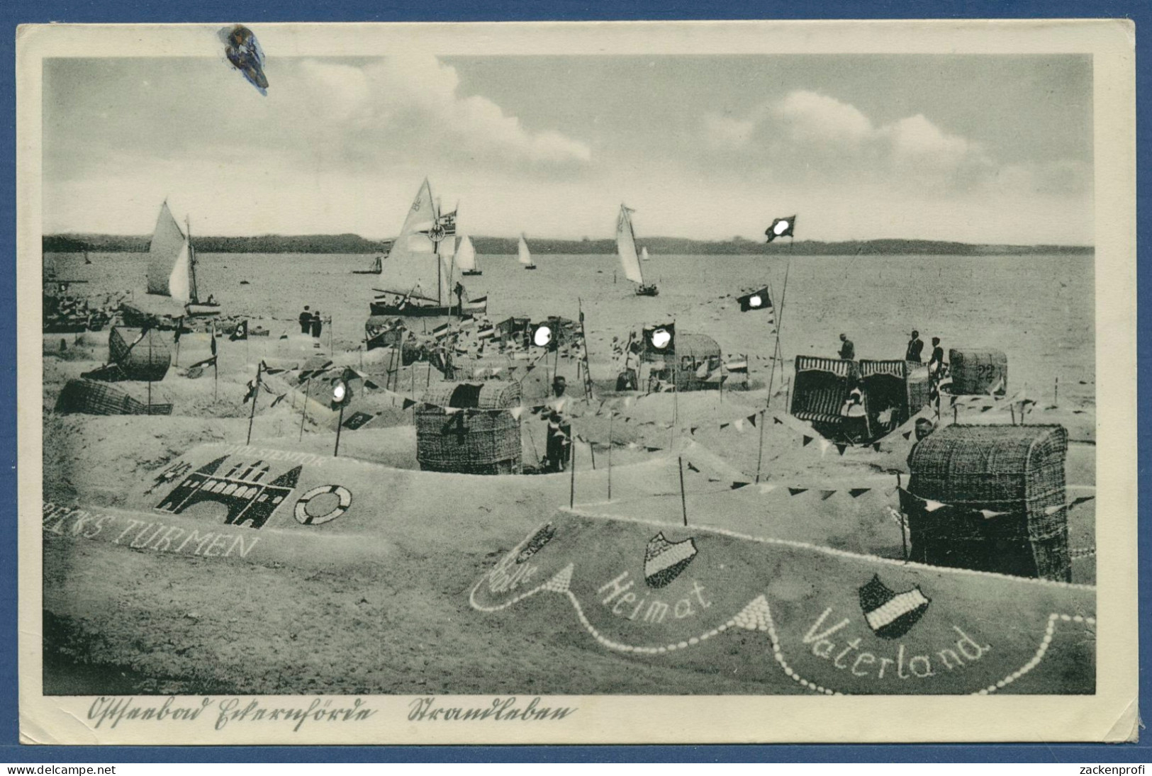 Ostseebad Eckernförde Strandleben, ungebraucht (AK3303)