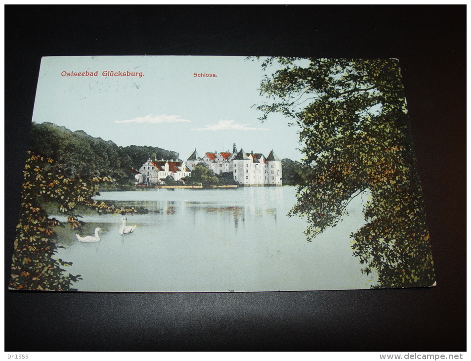 OSTSEEBAD GLÜCKSBURG SCHLOSS SCHWAN CYGNE nach DÜSSELDORF