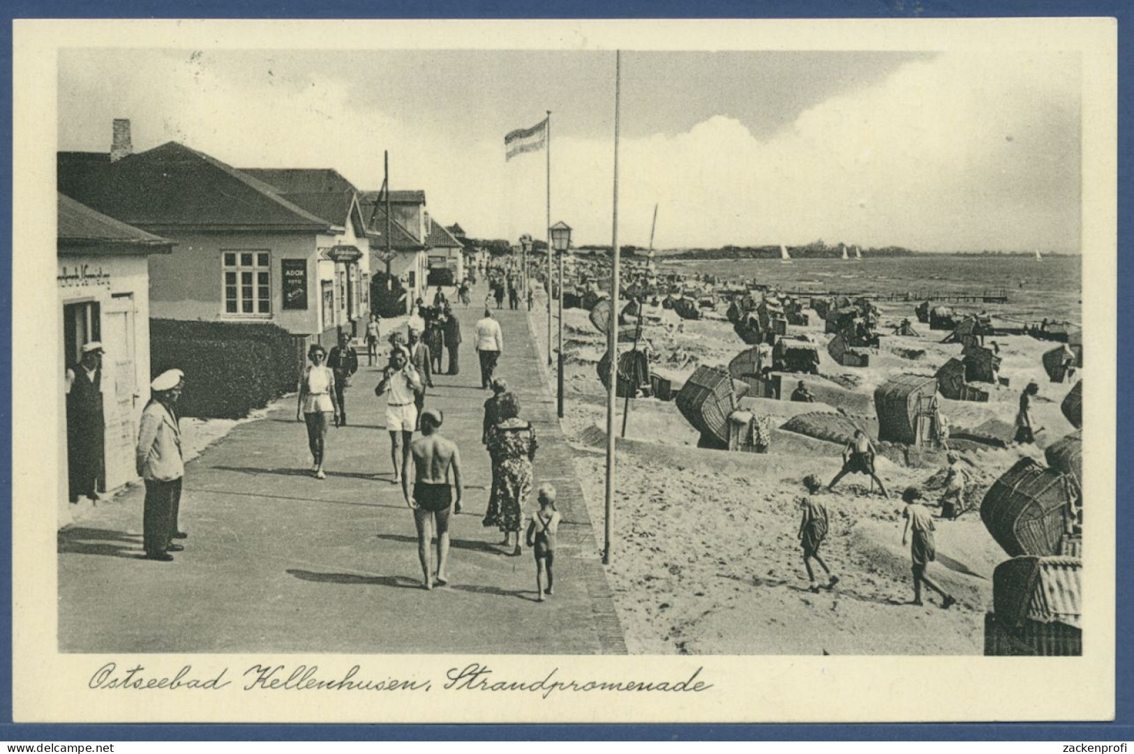 Ostseebad Kellenhusen Strandpromenade, gelaufen 1952 (AK1899)
