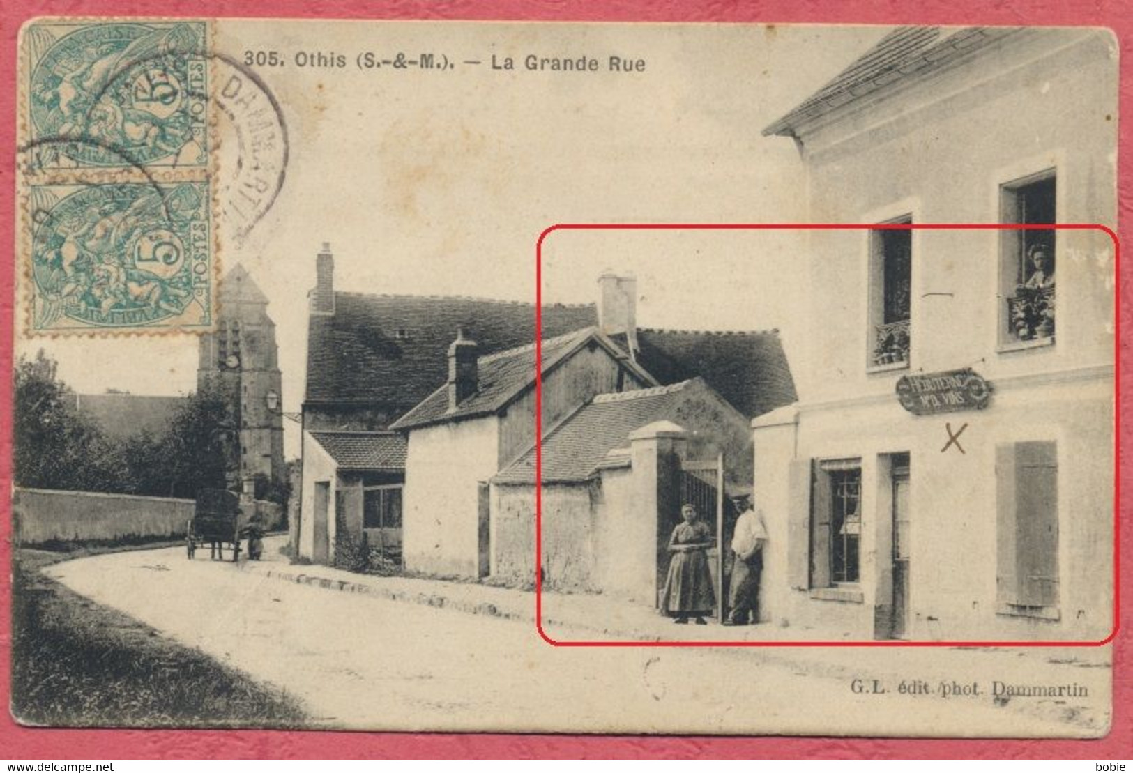 Othis - Seine et Marne  : La Grande Rue - Commerce de Vins : " Hebuterne Maison de Vins "