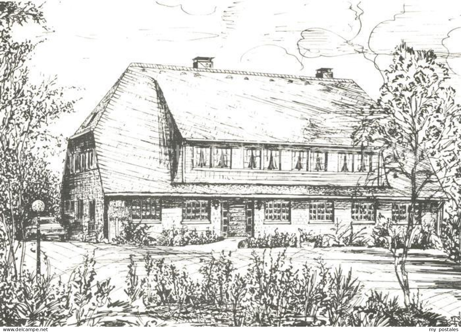 Ottenstein Ahaus Hotel Restaurant Haus im Floer Zeichnung Kuenstlerkarte