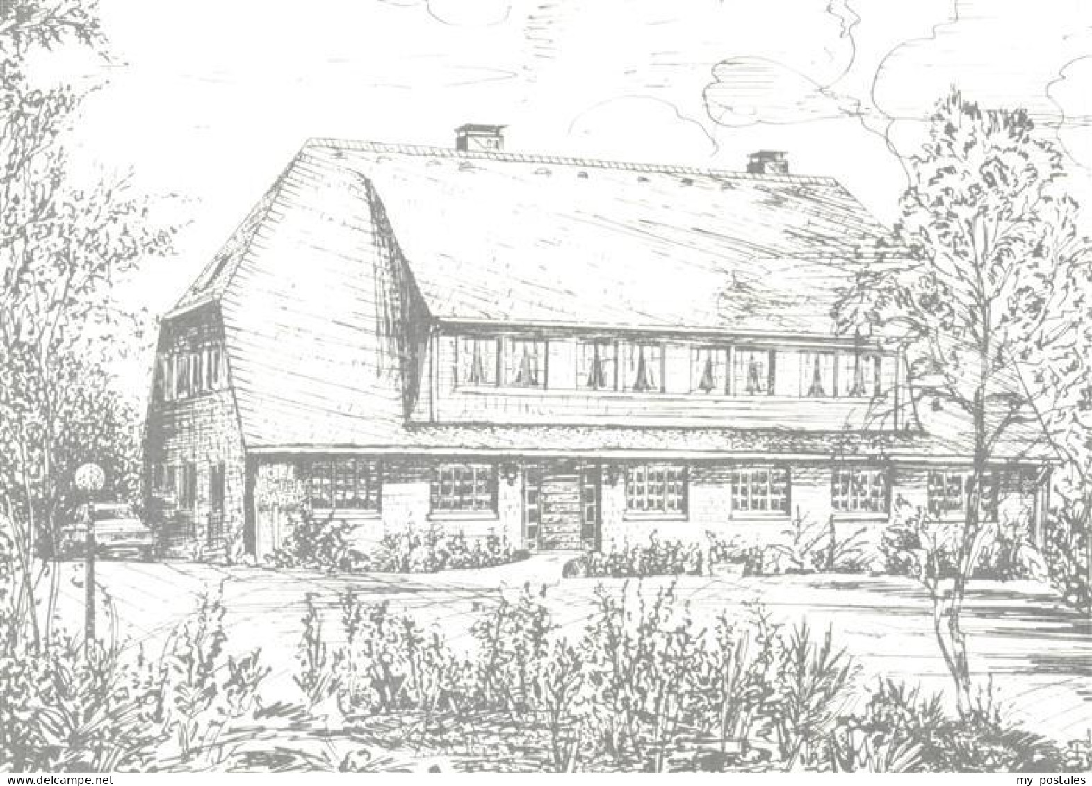 Ottenstein Ahaus NRW Hotel Restaurant Haus im Floer Zeichnung