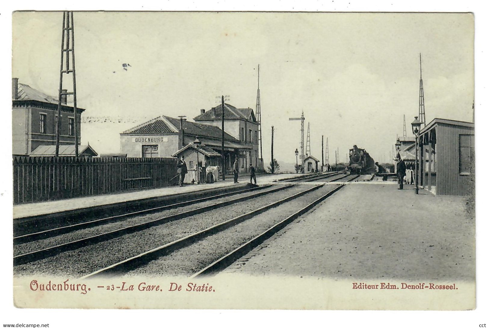 Oudenburg  La Gare - De Statie   Edit Edm Denolf-Rosseel n° 23    TRAIN VAPEUR LOCO VAPEUR