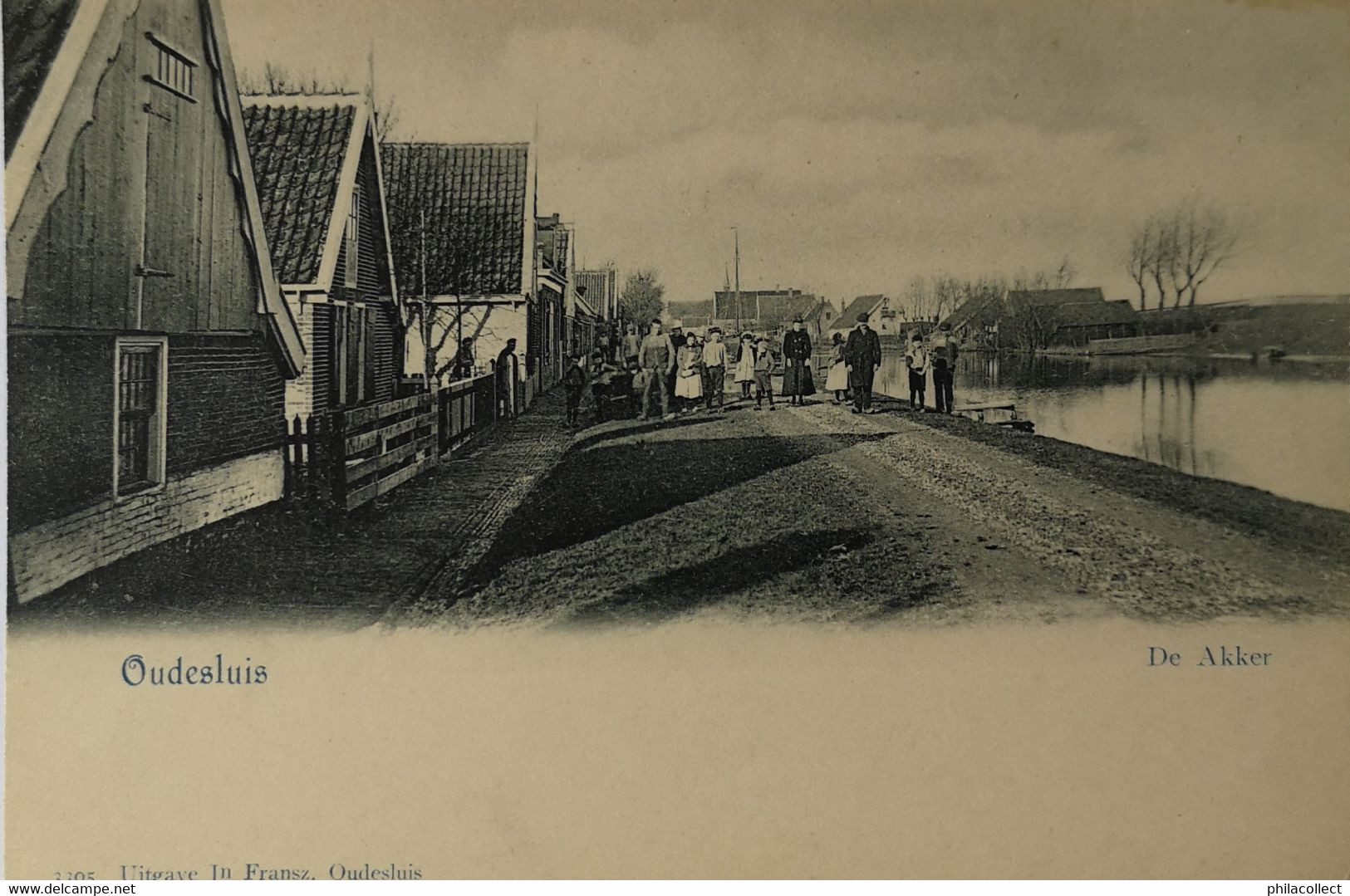 Oudesluis (Gem. Schagen) De Akker (Veel Volk) ca 1900