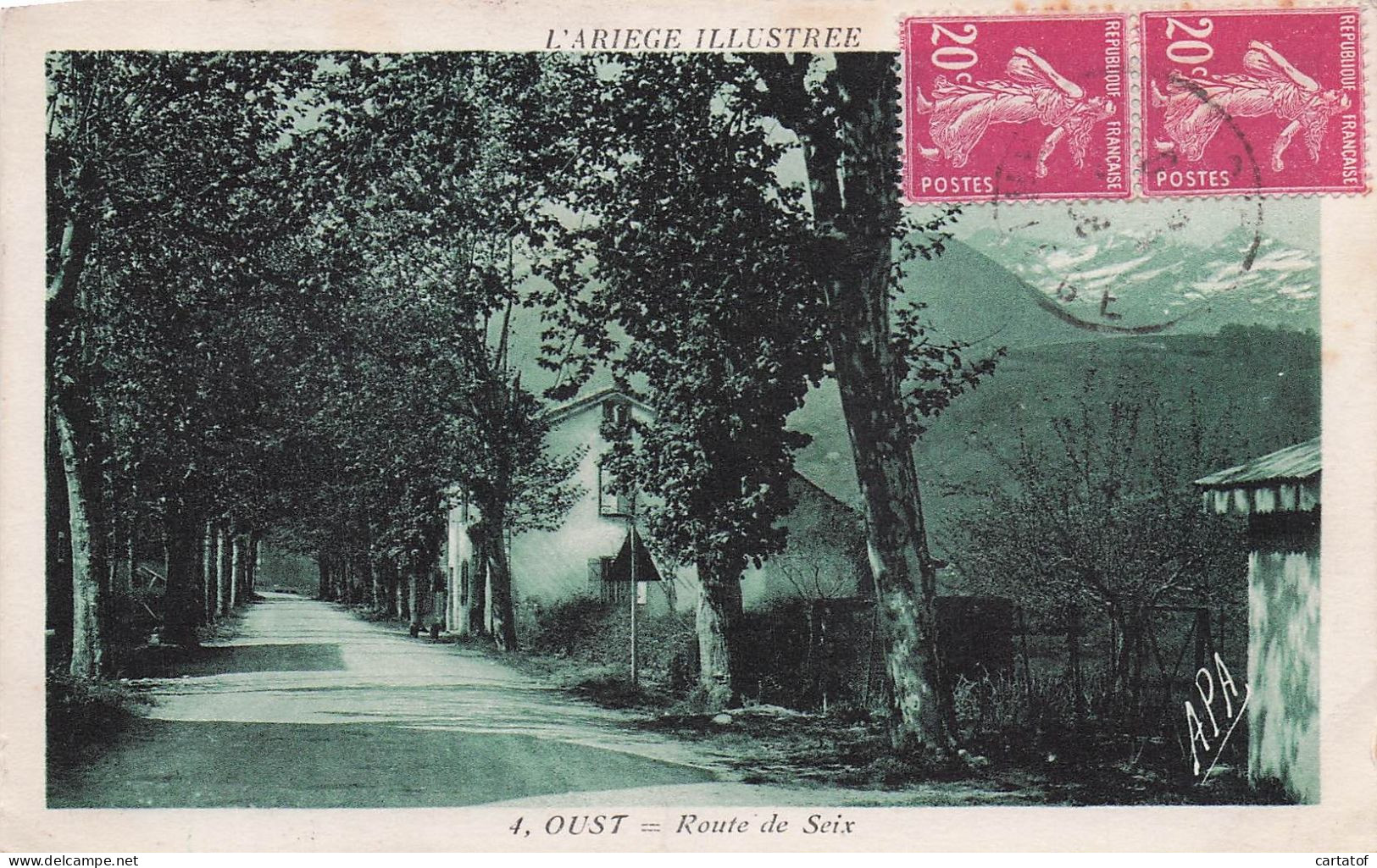OUST . Route de SEIX .