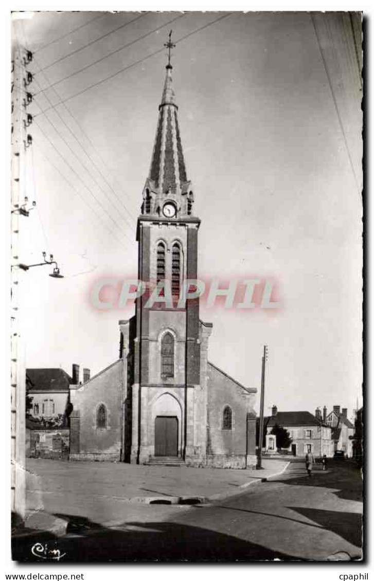 Ouzouer sur Loire CPA L'eglise et la grande rue Route d'Orleans
