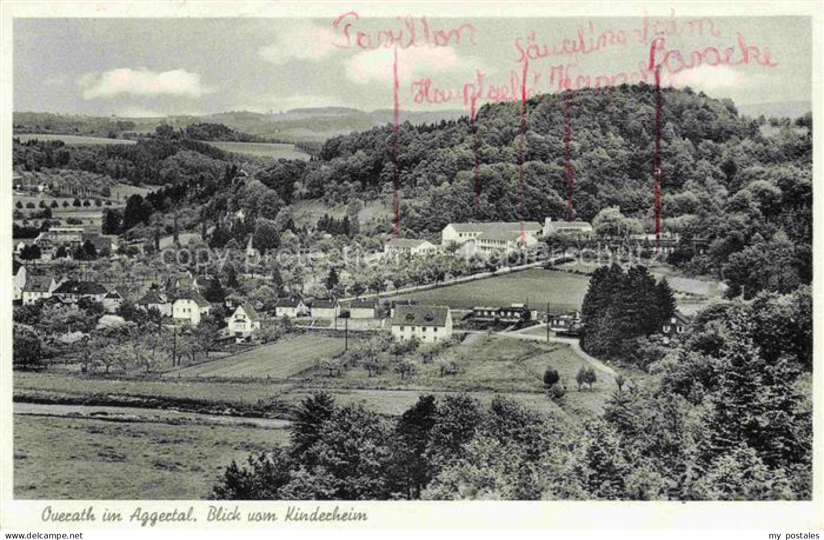 Overath Rheinisch-Bergischer-Kreis NRW Panorama Aggertal Blick vom Kinderheim