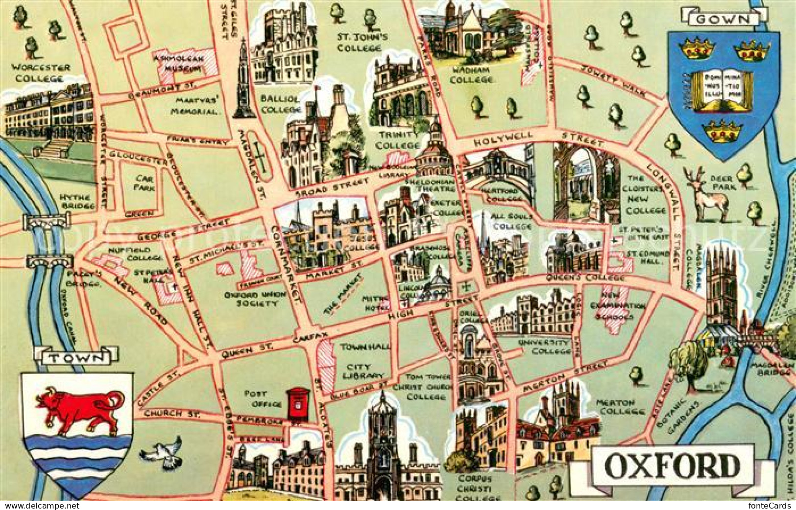 Oxford  Oxfordshire UK Karte Oxford