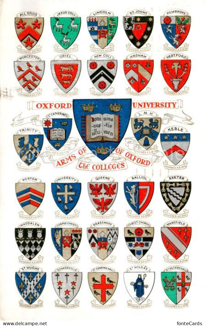 Oxford  Oxfordshire UK Oxford University Arms of Oxford The Colleges