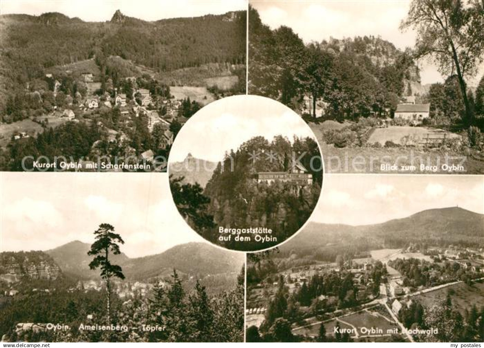 Oybin mit Scharfenstein Berggaststaette Berg Oybin Ameisenberg Toepfer Oybin mit