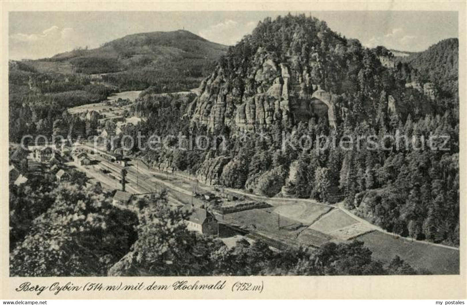Oybin Sachsen Berg Oybin mit dem Hochwald