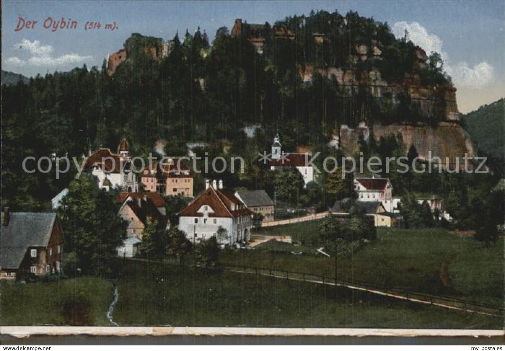 Oybin Sachsen Berg Oybin Ortsansicht