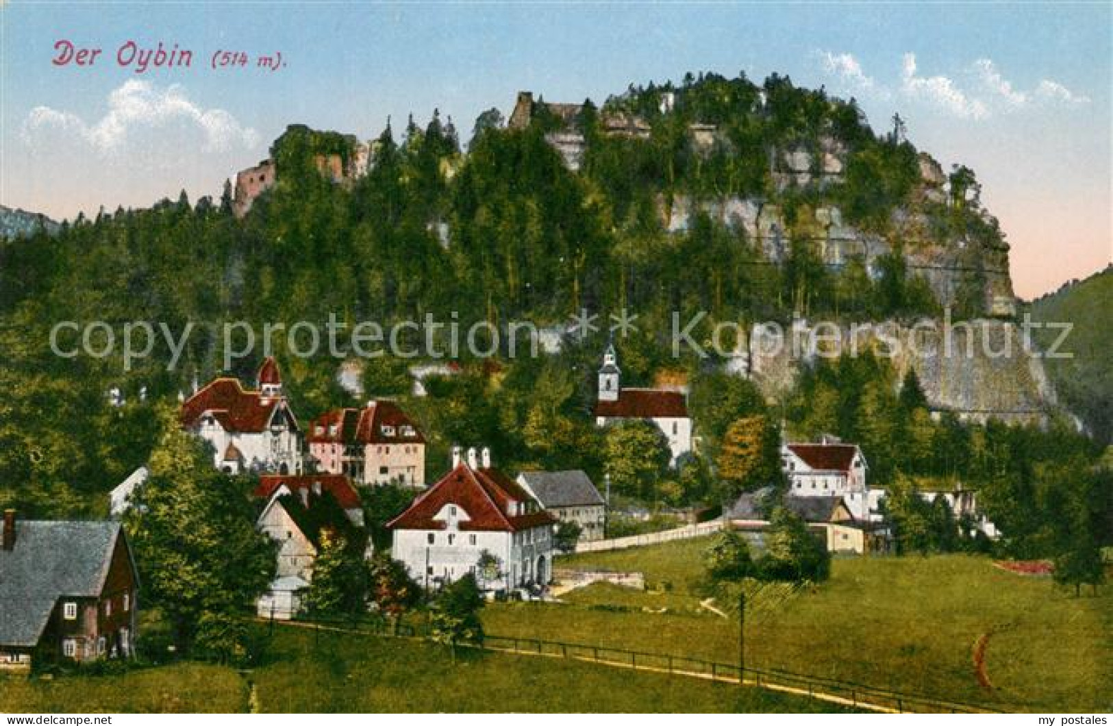 Oybin Sachsen mit Berg Oybin