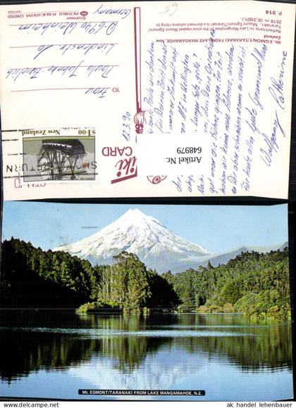648979,Mt. Egmont Taranaki from Lake Mangamahoe New Zealand Neuseeland