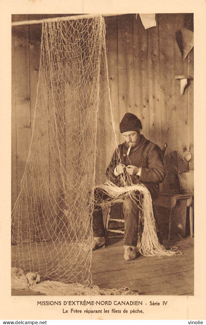 P-24-Mi-Is-2076 : MISSIONS D'EXTREME NORD CANADIEN.  REPARATION DU FILET DE PECHE