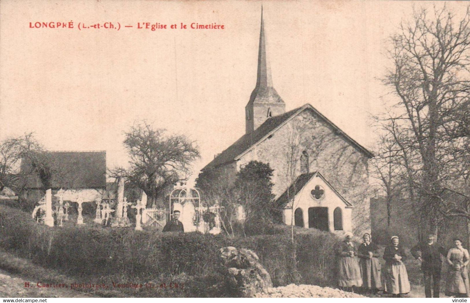 P-25-R-J-M : 6177 : SAINT-AMAND-DE VENDOME. LONGPRE. EGLISE ET CIMETIERE