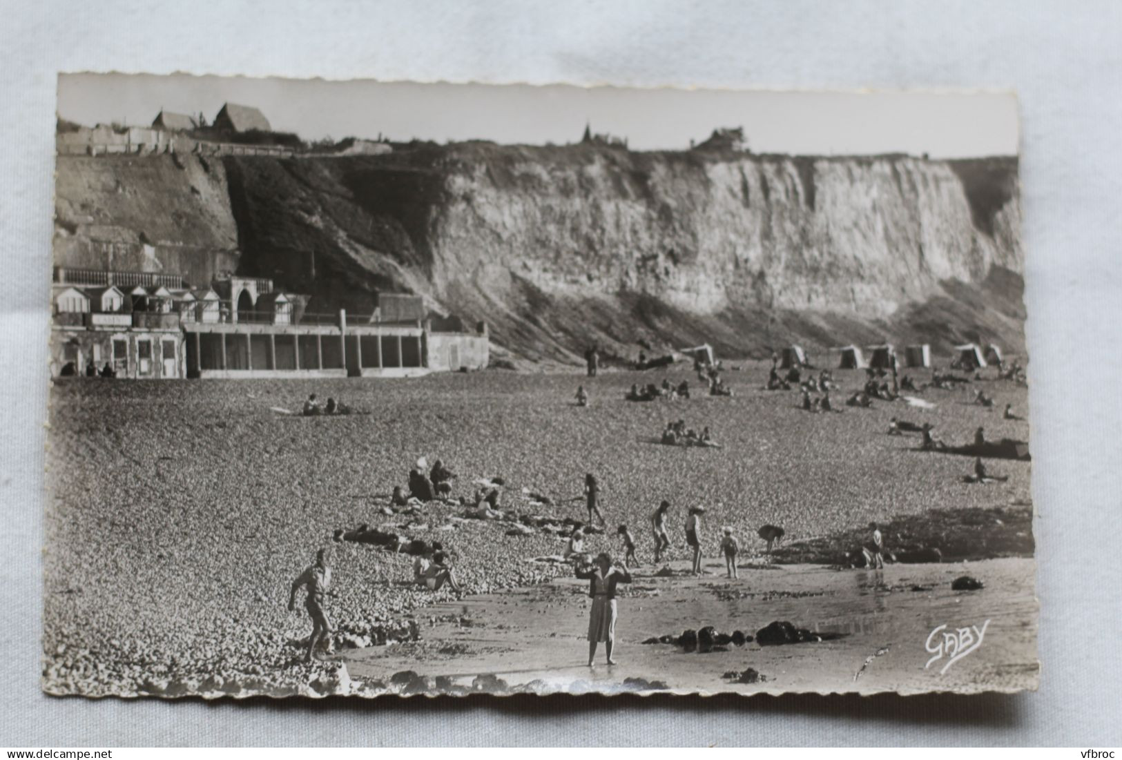 P485, Cpsm, Mesnil Val , la plage, Seine Maritime 76