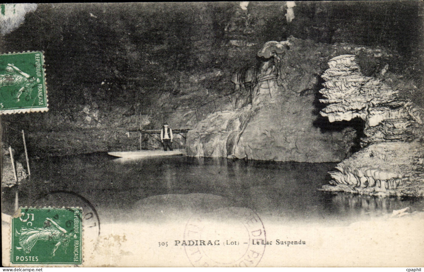 Padirac CPA Le lac suspendu