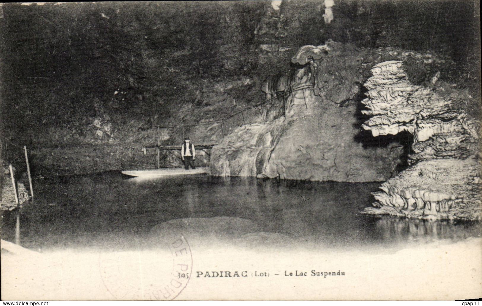 Padirac CPA Le lac suspendu