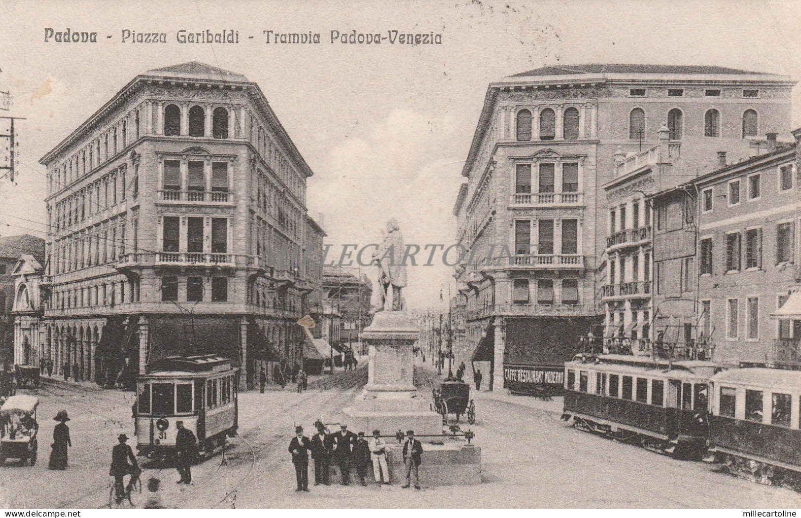 PADOVA - Piazza Garibaldi - Tranvia Padova Venezia 1916